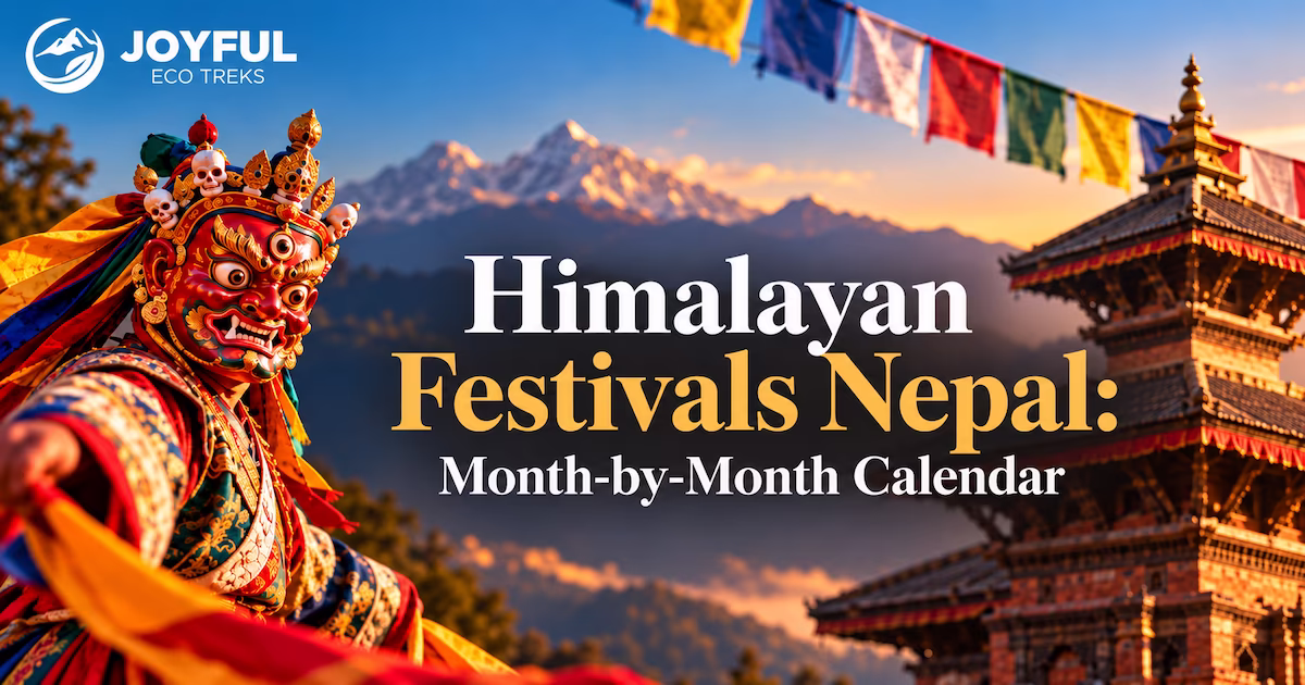 Tengboche Monastery during Mani Rimdu festival surrounded by snow-capped Himalayan peaks, representing himalayan festivals nepal cultural events