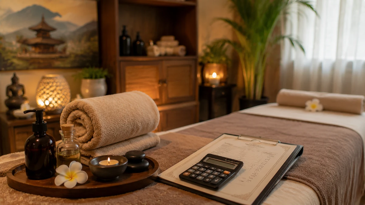 Massage price guide in Nepal showing spa treatment costs by massage type and location